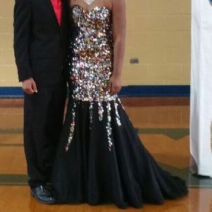 Angela and Allison pageant gown